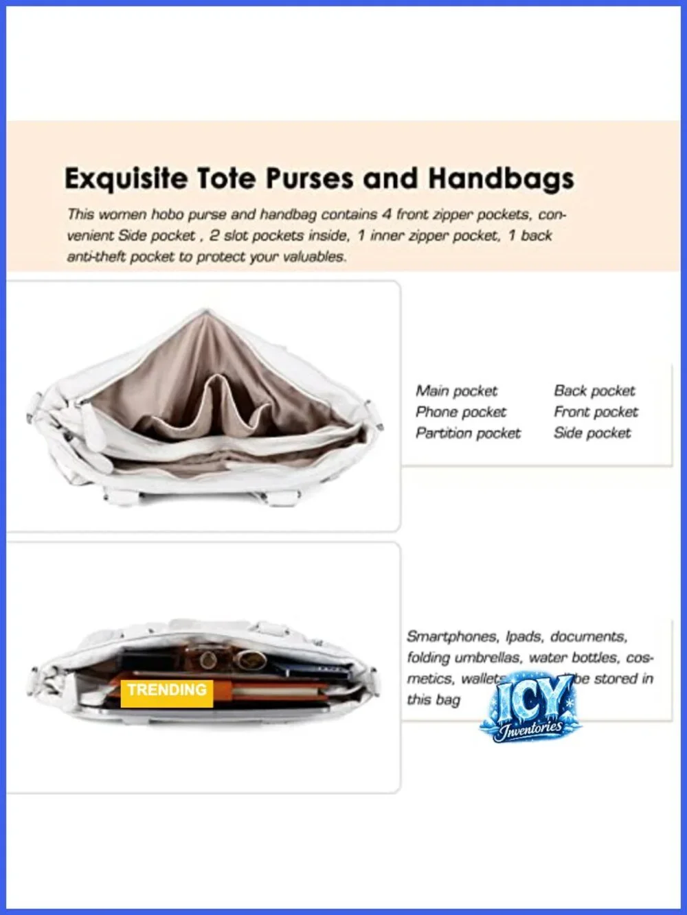 Large Hobo Bag for Women Soft PU Leather Shoulder Bag Crossbody Purse
